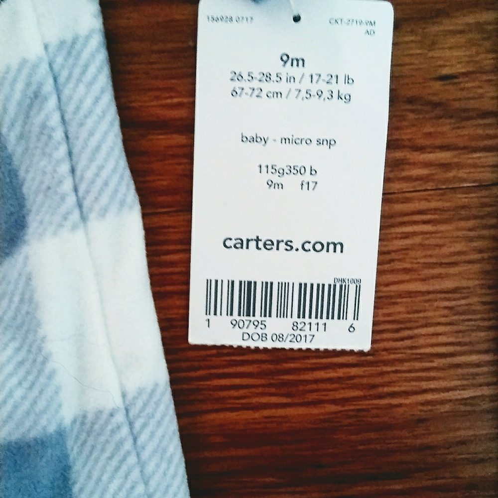 Sold..Carter's Boy Size 9 Months New Pajama Lot .. - Picture 2 of 8